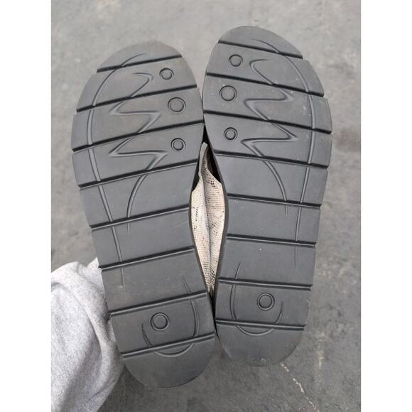 Earthies Womens Santorini Leather Black Slingback Flats Sandals 6.5 Snakeskin - Picture 6 of 8